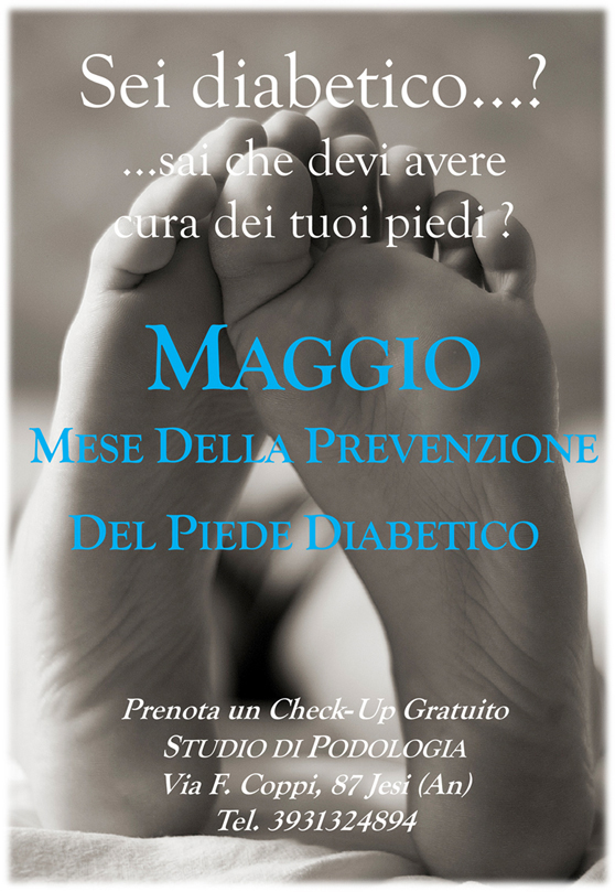 Podologo a Jesi Ancona Marche - Maggio: mese della prevenzione del piede diabetico
