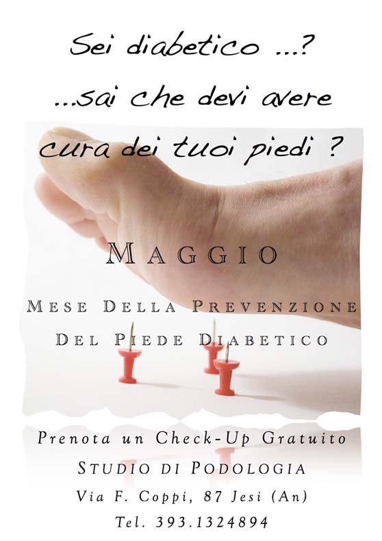 Podologo a Jesi Ancona Marche - Maggio: mese della prevenzione del piede diabetico